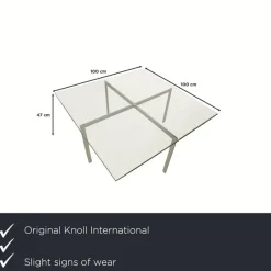 Pamono Barcelona Glass Coffee Table in Chrome by Ludwig Mies Van Der Rohe for Knoll International> Coffee & Side Tables
