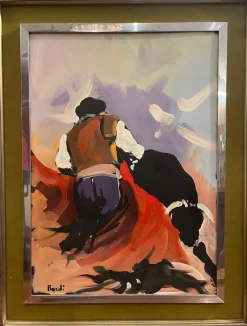 Discount Pamono Bardi, Bullfighter, 20th Century, Oil Painting on Canvas