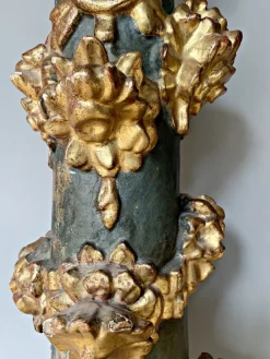 Pamono Baroque Colored Columns in Wood, South Germany, 1750, Set of 2><noscript><img width=