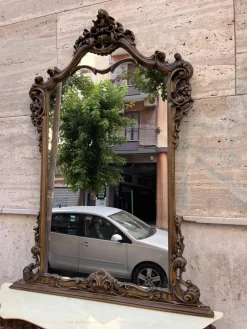 Online Pamono Baroque Console and Mirror in Wood, 1900s, Set of 2