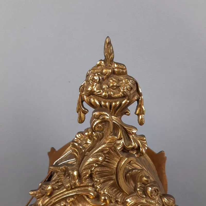 Pamono Baroque Mechanical Table Clock in Golden Brass, 1960s> Clocks