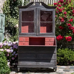 Pamono Baroque Secretaire in Dark Grey, 1700s><noscript><img width=