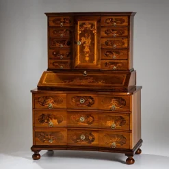Clearance Pamono Baroque Secretaire in Walnut