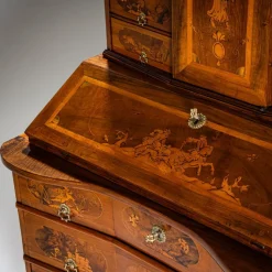 Clearance Pamono Baroque Secretaire in Walnut