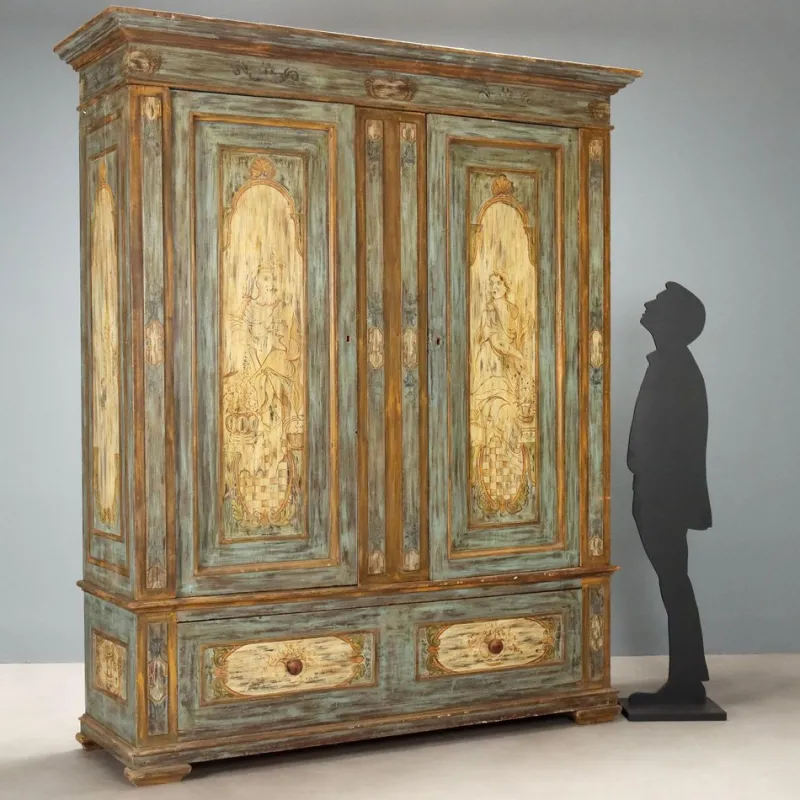 Sale Pamono Baroque Style Lacquered Wood Wardrobe