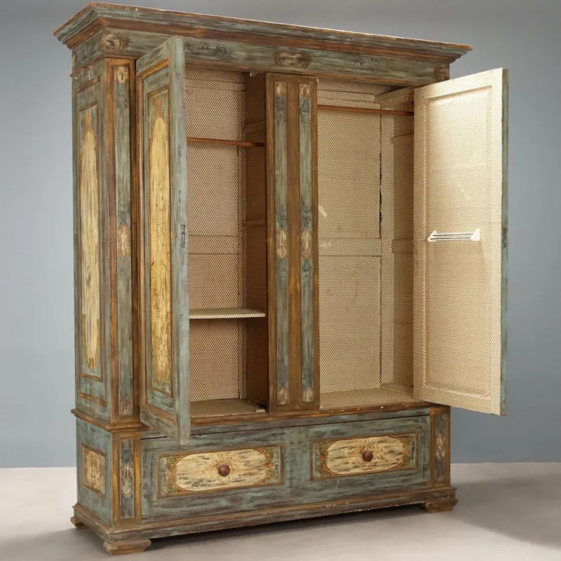 Sale Pamono Baroque Style Lacquered Wood Wardrobe