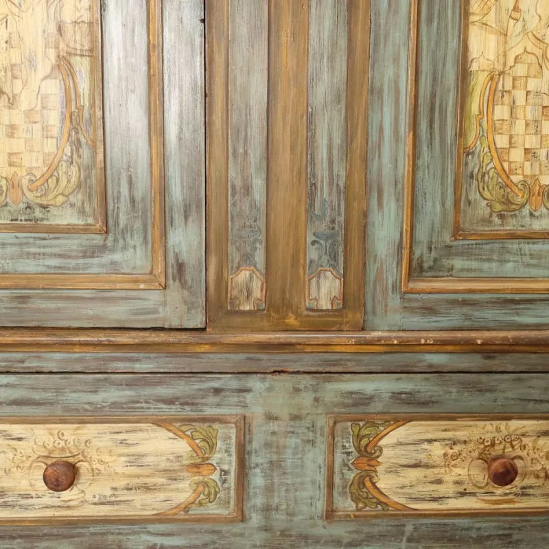 Sale Pamono Baroque Style Lacquered Wood Wardrobe