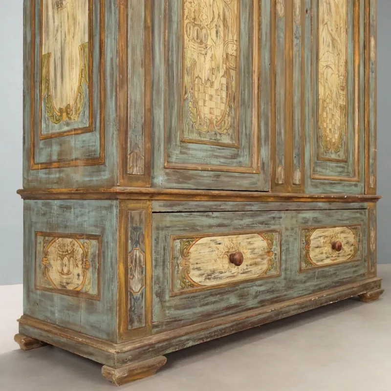 Sale Pamono Baroque Style Lacquered Wood Wardrobe