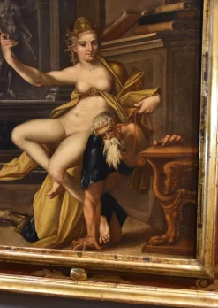Clearance Pamono Bartholomäus Spranger, Aristotle & Phyllis, 1500s-1600s, Oil on Canvas