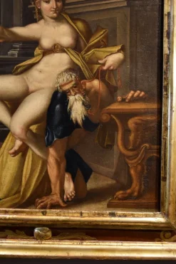 Clearance Pamono Bartholomäus Spranger, Aristotle & Phyllis, 1500s-1600s, Oil on Canvas