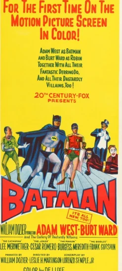Hot Pamono Batman Daybill Movie Poster, Australia, 1966