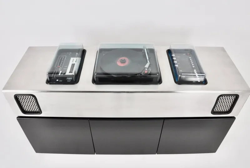 Pamono Batman Stereo Bar Radio by Girlingberto dal Lago & Adam Tihany for Giuseppe Rossi, 1970s> Electronics