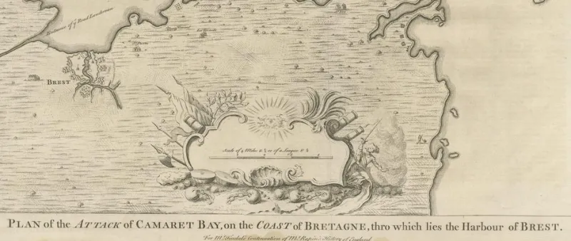 Pamono Battle of Camaret in the Nine Years War, 1746