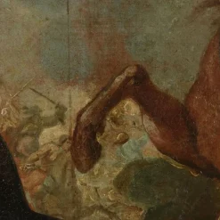 Outlet Pamono Battle Scene, Oil on Canvas, 17th-Century