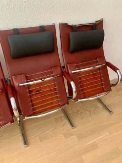 Pamono Bauhaus Cinema Series Chrome & Leather Armchair Bench Basel Cinema by Pfalzberger, 1970s><noscript><img width=