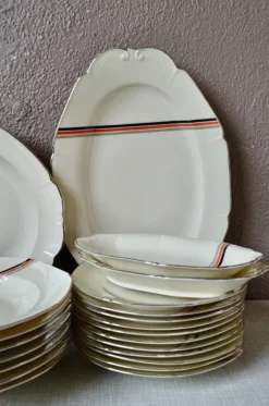 Clearance Pamono Bauhaus Czechoslovakian Dinner Service, Set of 34
