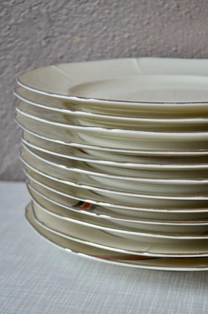 Clearance Pamono Bauhaus Czechoslovakian Dinner Service, Set of 34