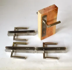 Pamono Bauhaus Door Handles by Walter Gropius, 1930s, Set of 4> Architectural Elements