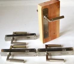 Pamono Bauhaus Door Handles by Walter Gropius, 1930s, Set of 4><noscript><img width=