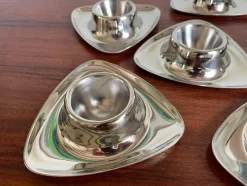 Pamono Bauhaus Egg Cups by Prof. Wagenfeld for WMF, Germany, 1950s, Set of 6><noscript><img width=