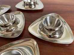 Pamono Bauhaus Egg Cups by Prof. Wagenfeld for WMF, Germany, 1950s, Set of 6><noscript><img width=