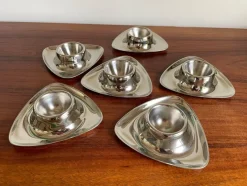 Pamono Bauhaus Egg Cups by Prof. Wagenfeld for WMF, Germany, 1950s, Set of 6><noscript><img width=