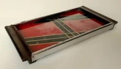 Clearance Pamono Bauhaus Geometric Pattern Cocktail Serving Tray, 1940s