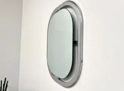 Online Pamono Bauhaus Mirror in Chrome Steel, 1950s