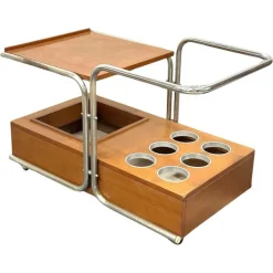 Pamono Bauhaus Serving Trolley by Marcel Breuer, 1970s> Serving Bar Carts & Trolleys