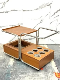 Pamono Bauhaus Serving Trolley by Marcel Breuer, 1970s> Serving Bar Carts & Trolleys