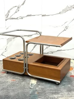 Pamono Bauhaus Serving Trolley by Marcel Breuer, 1970s><noscript><img width=