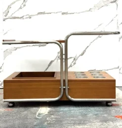 Pamono Bauhaus Serving Trolley by Marcel Breuer, 1970s><noscript><img width=