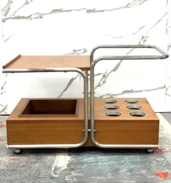 Pamono Bauhaus Serving Trolley by Marcel Breuer, 1970s><noscript><img width=
