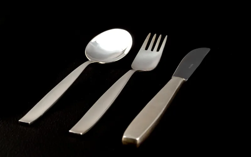 Clearance Pamono Bauhaus Silver-Plated Model Smalcalda 288 Cutlery by Günter Reißmann, 1960s, Set of 18