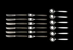 Clearance Pamono Bauhaus Silver-Plated Model Smalcalda 288 Cutlery by Günter Reißmann, 1960s, Set of 18