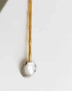 Pamono Bauhaus Spoons in Silver and Gilding from Gucci, 1970s, Set of 6><noscript><img width=