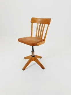 New Pamono Bauhaus Swivel Office Chair in Wood from Sedus, 1930s