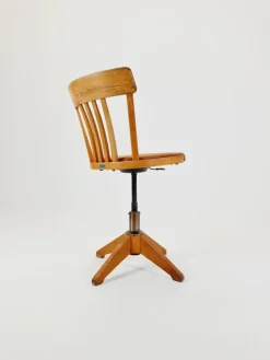 New Pamono Bauhaus Swivel Office Chair in Wood from Sedus, 1930s