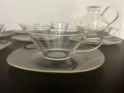Discount Pamono Bauhaus Tea Service in Jena Glas by Wilhelm Wagenfeld for Jenaer Glaswerke, Germany, 1950s, Set of 14