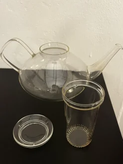 Discount Pamono Bauhaus Tea Service in Jena Glas by Wilhelm Wagenfeld for Jenaer Glaswerke, Germany, 1950s, Set of 14