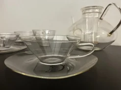 Discount Pamono Bauhaus Tea Service in Jena Glas by Wilhelm Wagenfeld for Jenaer Glaswerke, Germany, 1950s, Set of 14