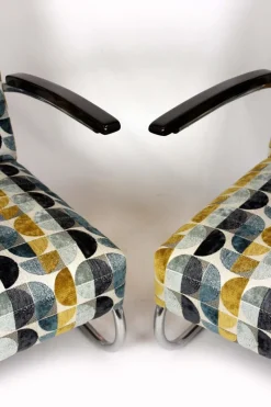 New Pamono Bauhaus Tubular Armchairs attributed to Willem Hendrik Gispen for Mücke Melder, 1930s, Set of 2