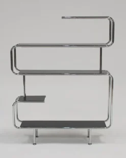 Pamono Bauhaus Tubular Shelving Unit, 1970s><noscript><img width=