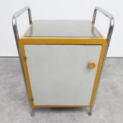 Pamono Bauhaus Tubular Steel Nightstands by Hynek Gottwald, 1930s, Set of 2><noscript><img width=