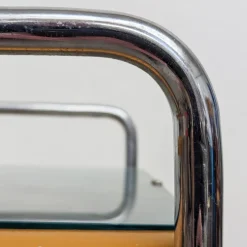 Pamono Bauhaus Tubular Steel Nightstands by Hynek Gottwald, 1930s, Set of 2><noscript><img width=