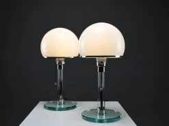 Pamono Bauhaus WG24 Table Lamp by Prof. Wilhelm Wagenfeld, 1980><noscript><img width=