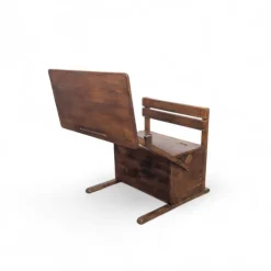 Pamono Bauhaus Wooden Kids Folding School Desk, 1920s><noscript><img width=