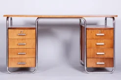 Pamono Bauhaus Writing Desk in Beech by Robert Slezak, 1930s> Desks