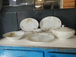 New Pamono BAVARIA Tirschenreuth Dinner Plate and Tureen Set, 1970s, Set of 6
