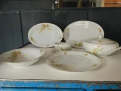 New Pamono BAVARIA Tirschenreuth Dinner Plate and Tureen Set, 1970s, Set of 6